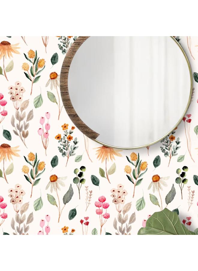 Bluejw Hot Sale Wallpaper Living Room Background Removable Wallpaper Green Plant Flower Seamless Self-adhesive Wallpaper RW131-157 - Image 5