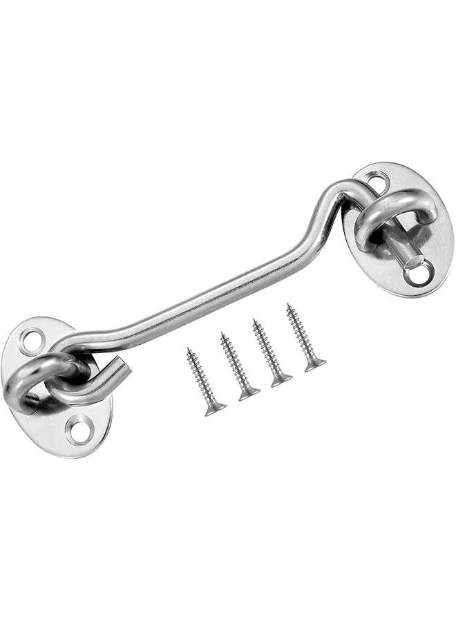 promass Bolt Door Locks, Cabin Hook, Eye Latches, Window Brace Silent Holder, Lock Door Gate Lock, Solid Thicken Stainless Steel, for Barn Door Bathroom Window Sliding Door Bedroom - Image 1