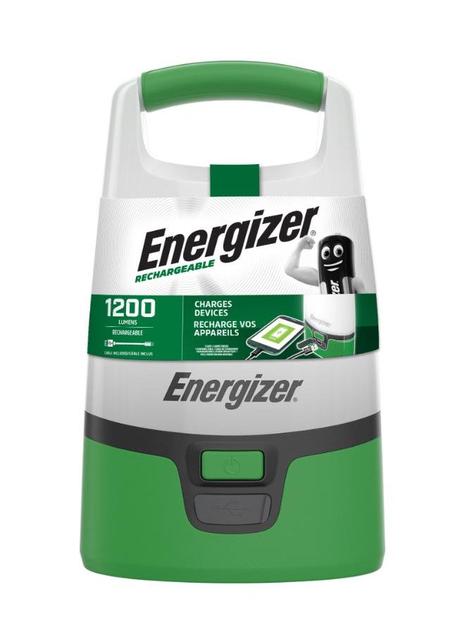 إنرجايزر فانوس تخييم LED من Energizer Vision، فانوس ساطع قابل لإعادة الشحن، ضوء طوارئ مقاوم للماء مع كابل شحن Micro-USB، عبوة من قطعة واحدة، أخضر غابي  - Image 1