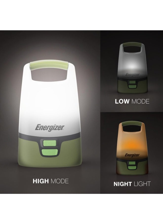 إنرجايزر فانوس تخييم LED من Energizer Vision، فانوس ساطع قابل لإعادة الشحن، ضوء طوارئ مقاوم للماء مع كابل شحن Micro-USB، عبوة من قطعة واحدة، أخضر غابي  - Image 4
