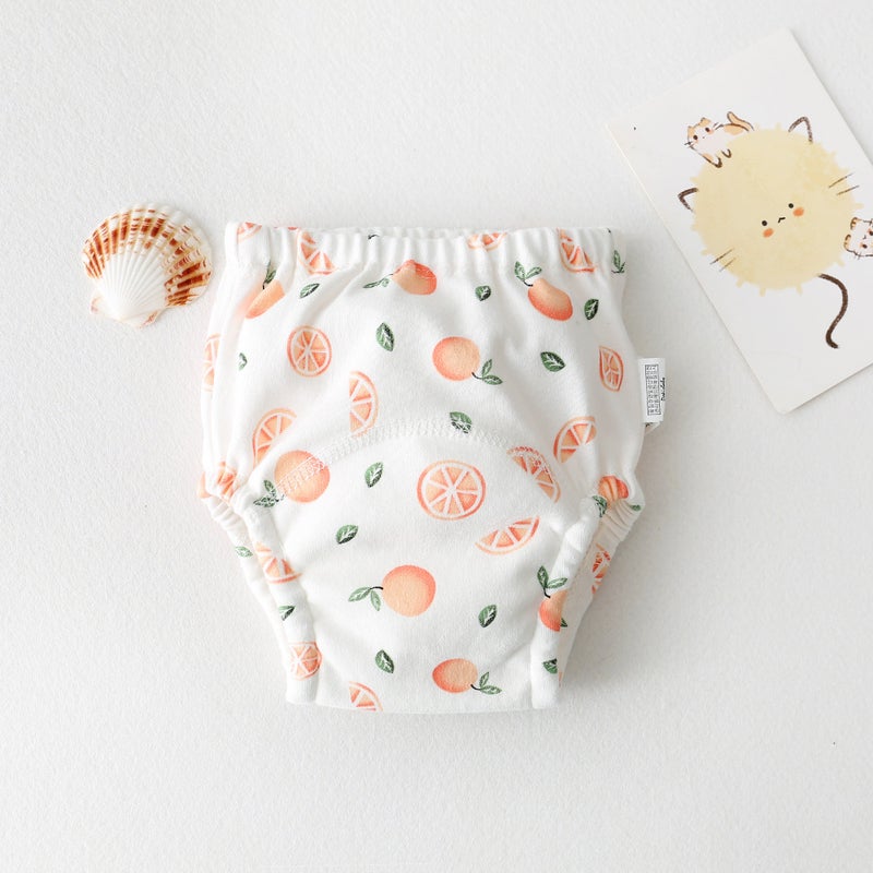 New Cotton Baby Training Pants Waterproof Breathable Orange 