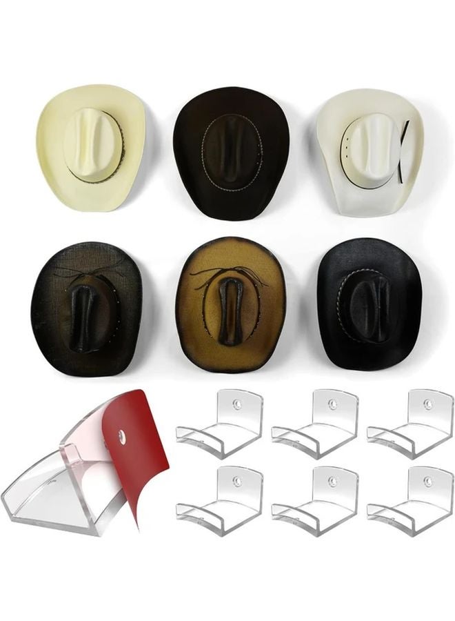 12PCS Clear Baseball Cap Hooks Strong Wall Mounted Hat Organizer - Image 2