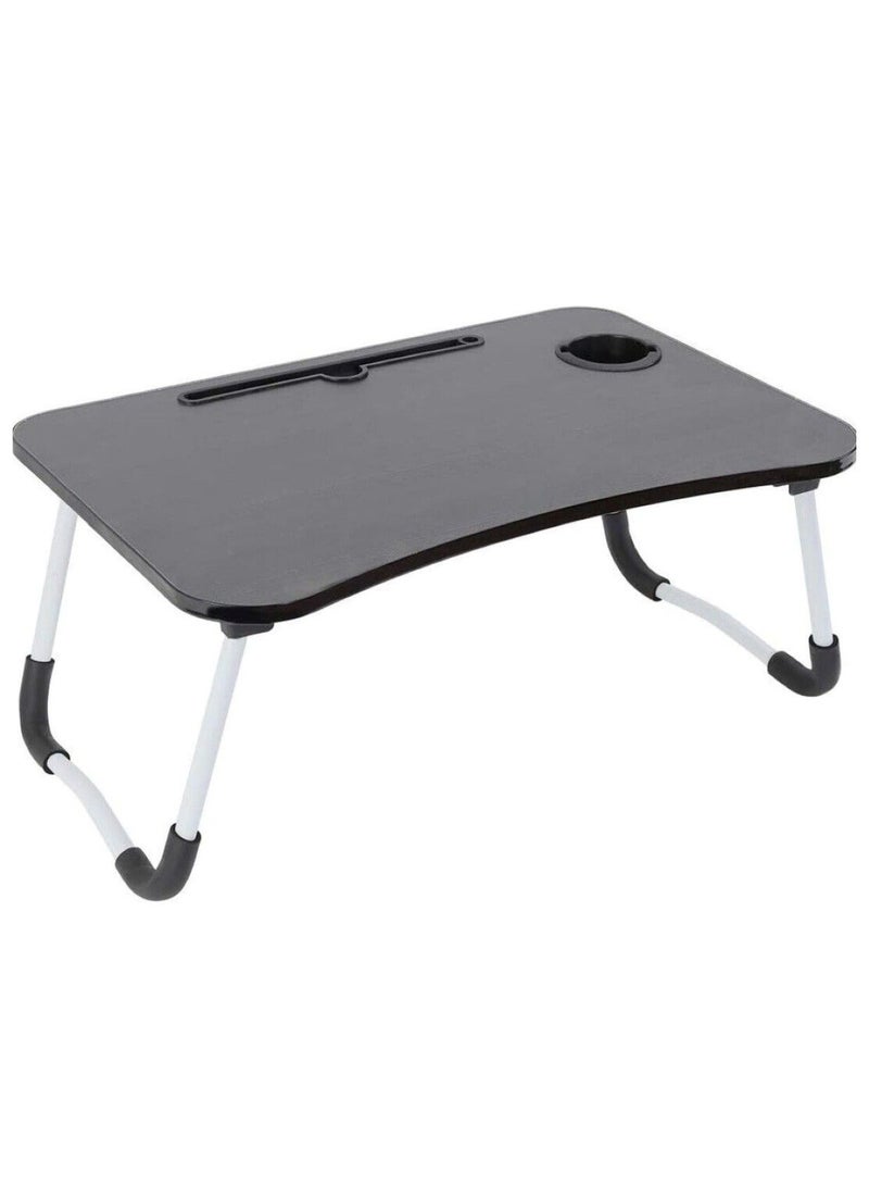 هويتك طاولة خشبية للكمبيوتر المحمول مزودة بدرج وحامل أكواب وحامل للأجهزة اللوحية (متنوعة) - Image 3