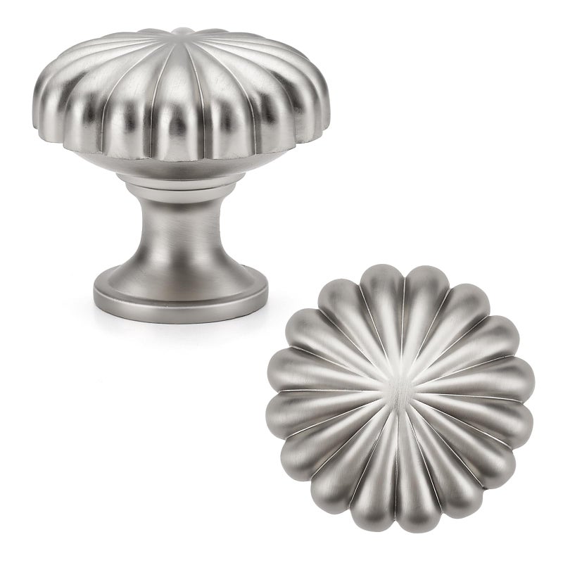 Ravinte Decor 15 Pack Silver Cabinet Knobs Zinc Alloy Brushed Nickel Drawer Knobs Hardware for Kitchen Cabinets Dresser and Wardrobe Doors Vintage Dresser Drawer Pulls - Image 2