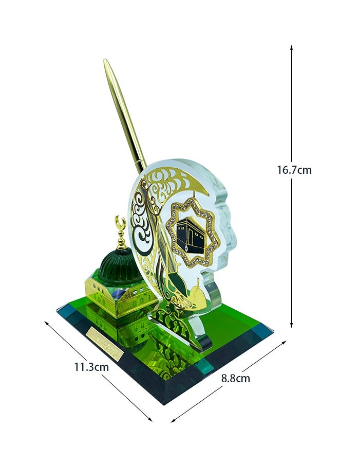 MHONGWEI Crystal Decorated Saudi Style Architectural Decoration, Islamic Pilgrimage Souvenirs, Office Desktop Ornaments - Image 5