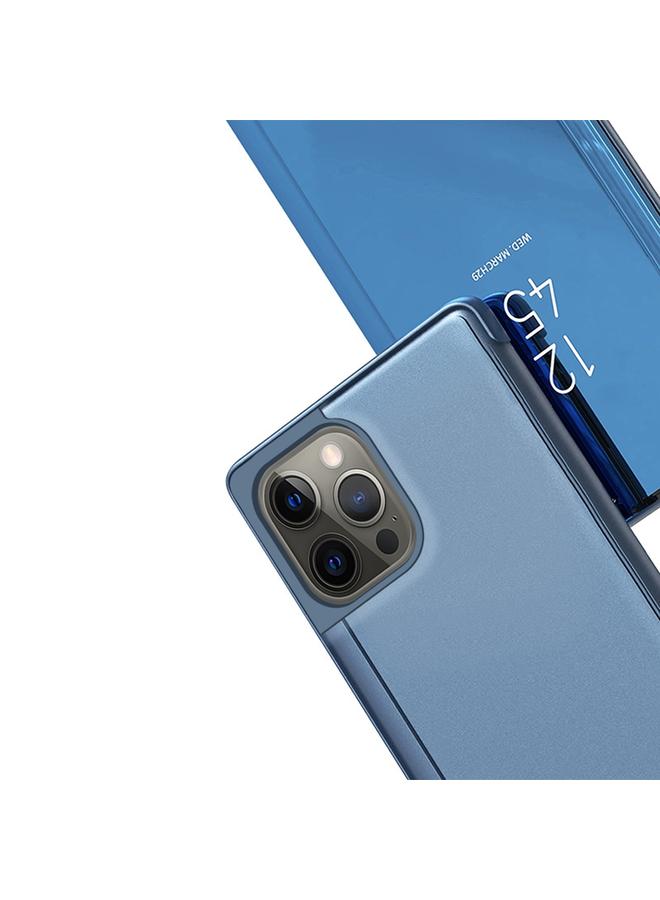 إيروريكس جراب لهاتف iPhone 15 Pro Max مصنوع من الجلد مع حامل وغطاء مرآة أفقي - Image 4