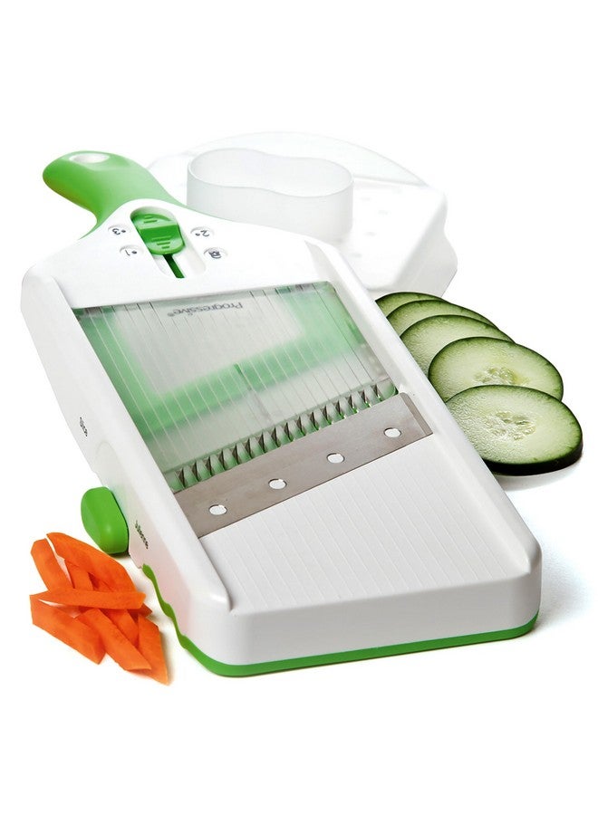 Progressive International Prepworks by Progressive Adjust-A-Slice and Julienne Mandoline,White & Green - Image 1