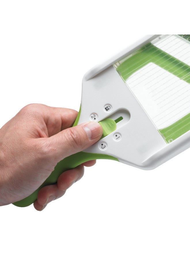 Progressive International Prepworks by Progressive Adjust-A-Slice and Julienne Mandoline,White & Green - Image 3