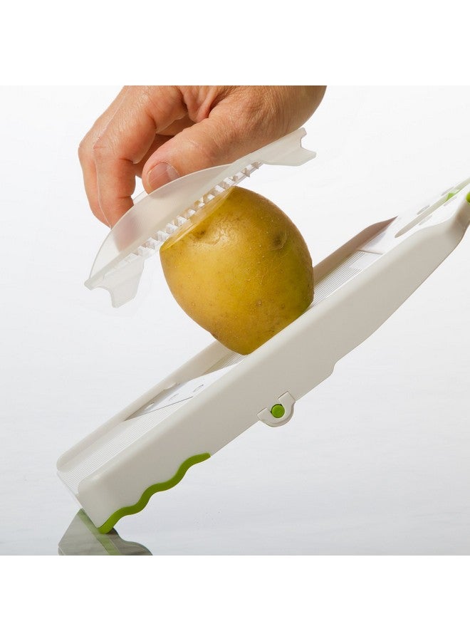 Progressive International Prepworks by Progressive Adjust-A-Slice and Julienne Mandoline,White & Green - Image 5