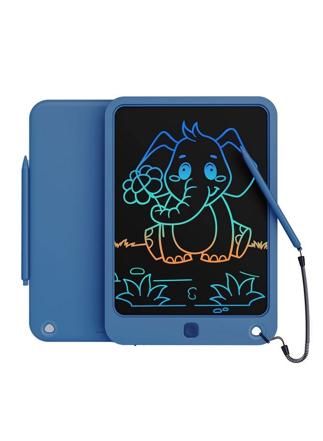 Kikapabi LCD Writing Tablet 10 Inch, Toys for 3 4 5 6 7 8 9 10 Year Old Boys Girls, Colorful Doodle Board Drawing Tablet, Gift for Boys Toddlers Age 3-12 Years, Memo Board, Drawing Pads with Lanyard(Navy) - Image 1
