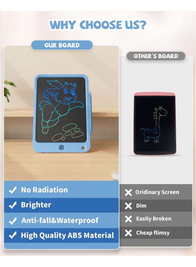 Kikapabi LCD Writing Tablet 10 Inch, Toys for 3 4 5 6 7 8 9 10 Year Old Boys Girls, Colorful Doodle Board Drawing Tablet, Gift for Boys Toddlers Age 3-12 Years, Memo Board, Drawing Pads with Lanyard(Navy) - Image 2