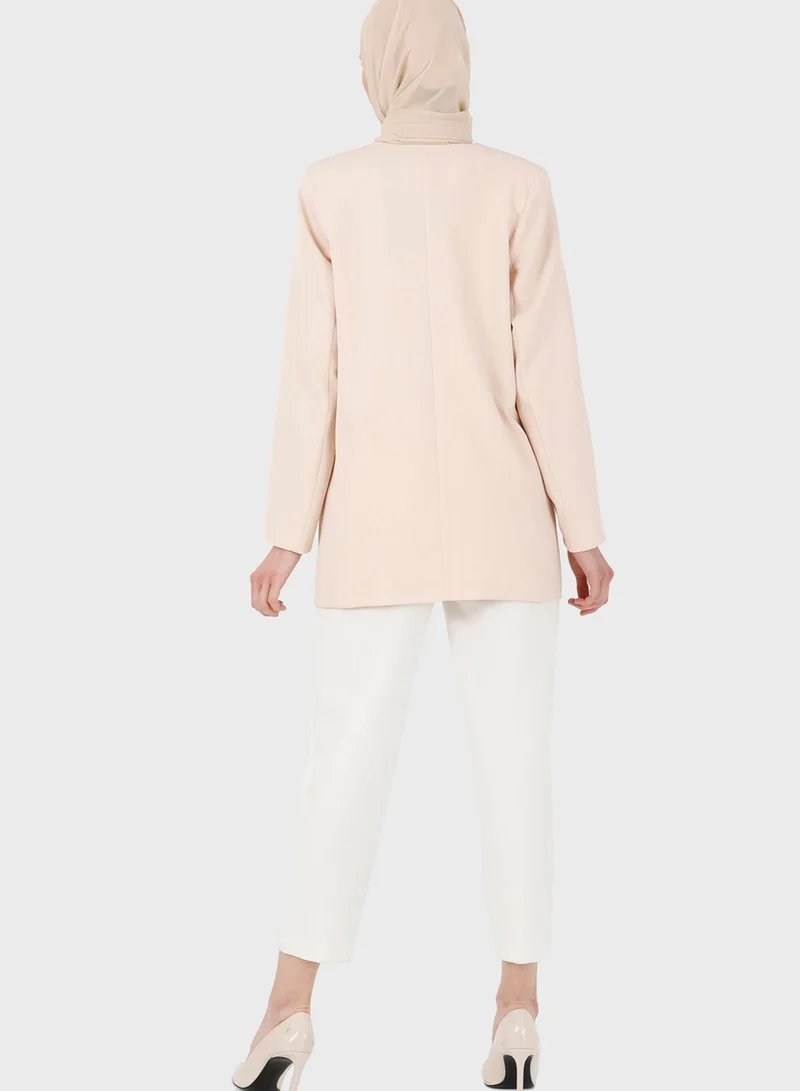 Refka by modanisa Button Detail Coat