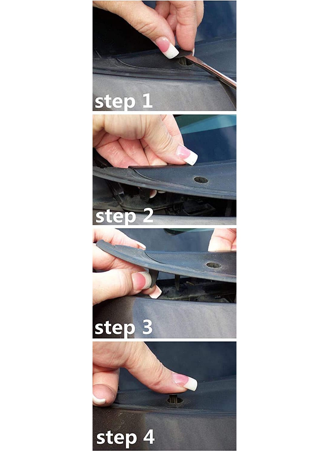 VOFONO VOFONO Early Bus Wiper Cowling Rubber End Pieces for 2004-2008 Ford F-150 and 2006-2008 Lincoln Mark LT  - Image 3