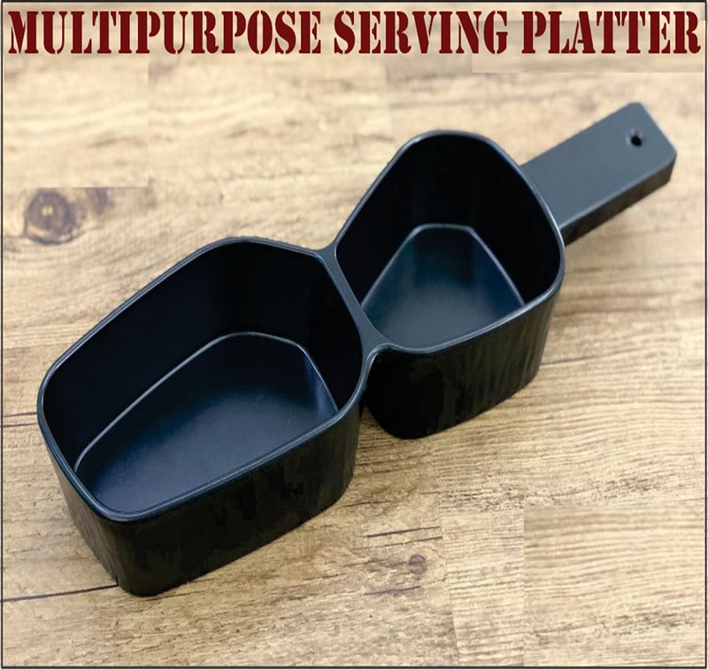 ZIDO (1 Pack Exclusive Multipurpose Serving Platter for All Type of Snacks Like French Fries, Chilli Potatoes, Cutlet, Rice, Munchurian and All Tandoori Items. - Image 2