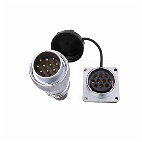 HangTon WS28 10 Pin Aviation Circular Power Electrical Connector Male Cable Plug + Female Panel Socket Dustproof Heavy Duty Industrial Metal Corrosion Resistance 25A 500V - Image 4