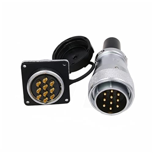 HangTon WS28 10 Pin Aviation Circular Power Electrical Connector Male Cable Plug + Female Panel Socket Dustproof Heavy Duty Industrial Metal Corrosion Resistance 25A 500V - Image 2