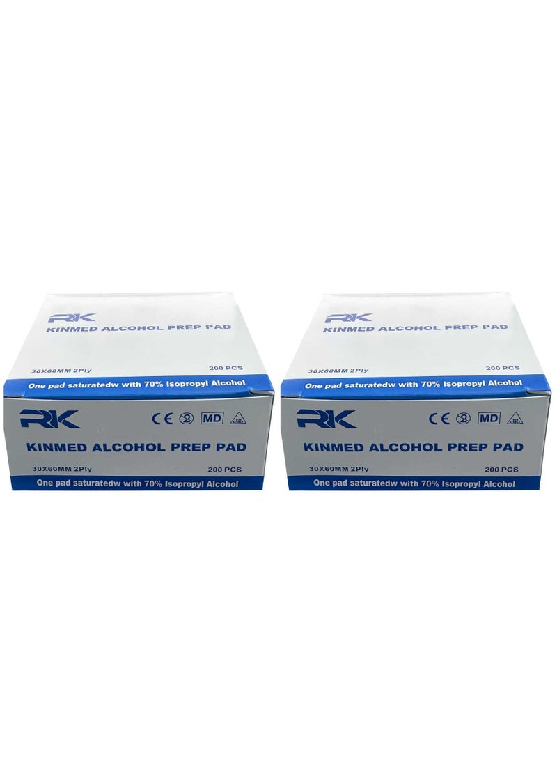 كينميد عبوتين من كينميد عبوة 200 قطعة مسحة طبية كحولية - Image 2