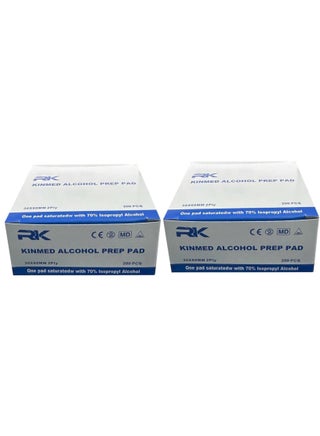 Pack Of 2 KINMED 400 Pieces Each Alcohol Prep Pad 200 Pieces - view 3