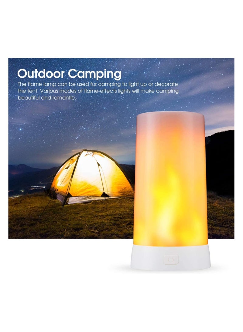 2PCS USB Rechargeable LED Flame Effect Lights with Remote  Timer, Waterproof Dimmable Flameless Candles for Home, Party, Garden, and Camping Decoration - Fake Fire Lamps  - Image 4