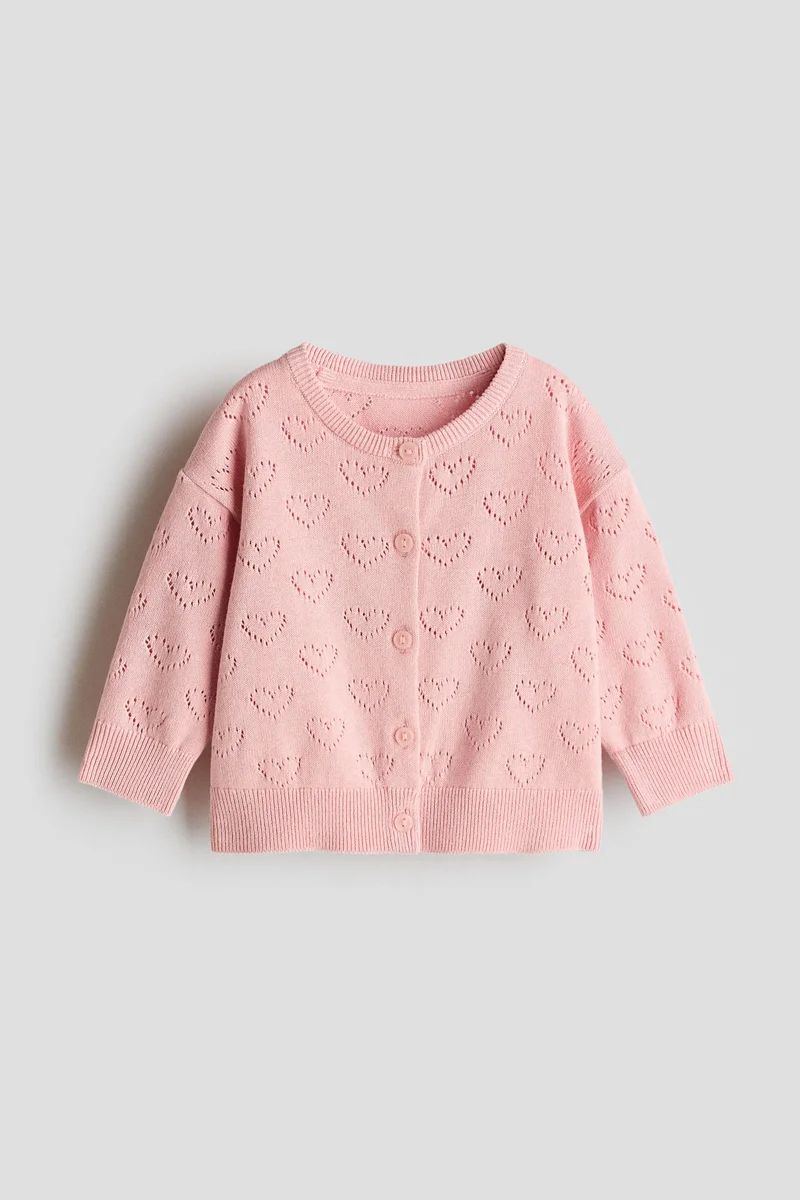 H&M Pattern-knitted cotton cardigan