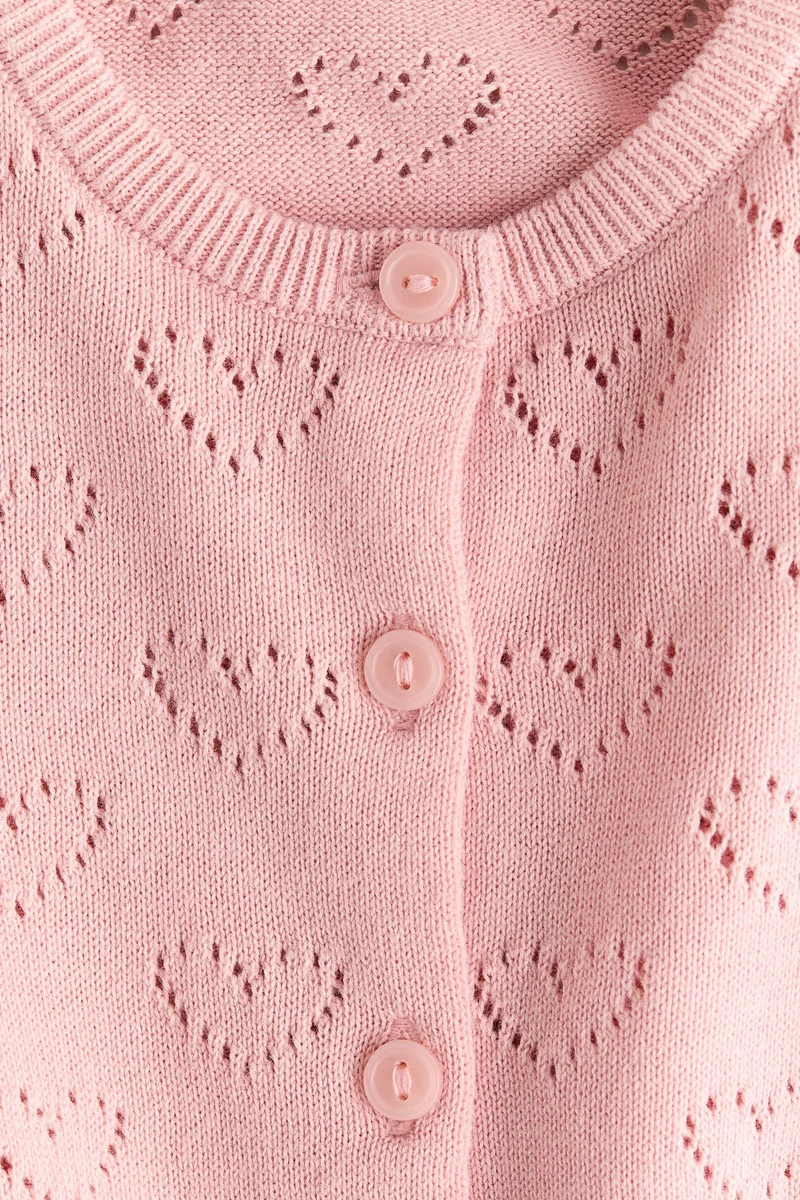 H&M Pattern-knitted cotton cardigan