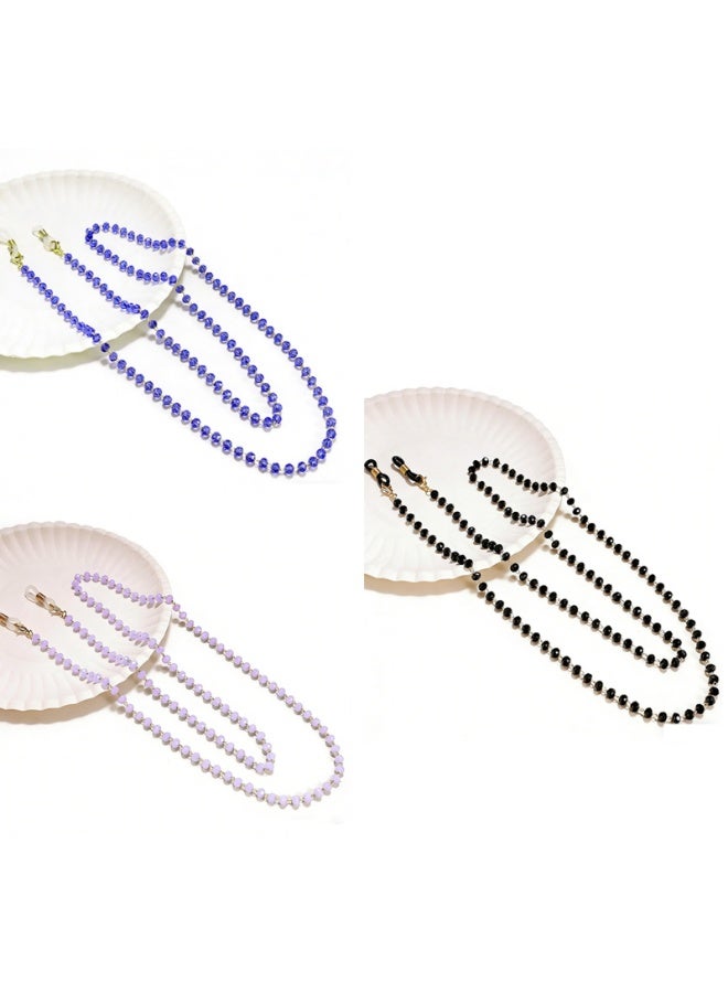 3-Piece Beaded Eyeglasses Chain Set - Image 3