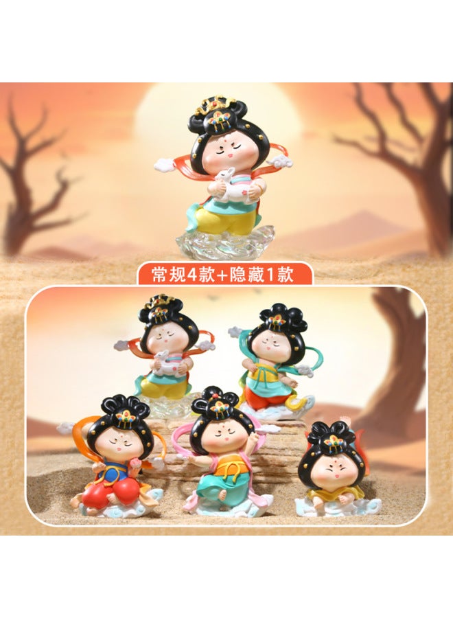 Cultural And Creative Gifts With Ancient Style And Good Meaning, Quicksand Nine-tailed Fox Blind Box, National Trend Series, Living Room Entrance, Home Decoration