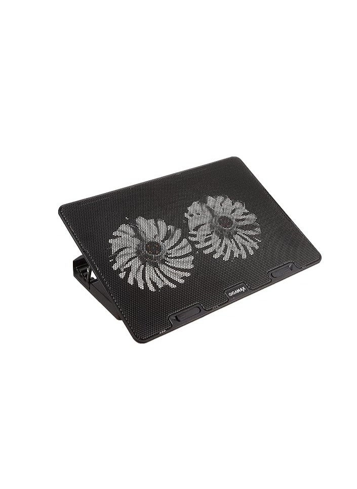 Gigamax Gm77 Laptop Cooler Pad With Super Silent 2 Fans And Ergonomic Design - Black - pzsku/Z7E2D252D5A09503D1B3AZ/45/_/1728823366/7b511f04-d0f6-4864-8b30-4f6d2b8e922f