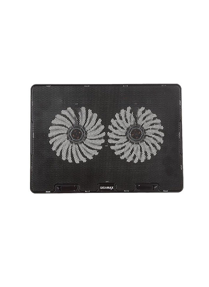 Gigamax Gm77 Laptop Cooler Pad With Super Silent 2 Fans And Ergonomic Design - Black - pzsku/Z7E2D252D5A09503D1B3AZ/45/_/1728823371/d4cc30dc-c205-4930-93dc-197815896417