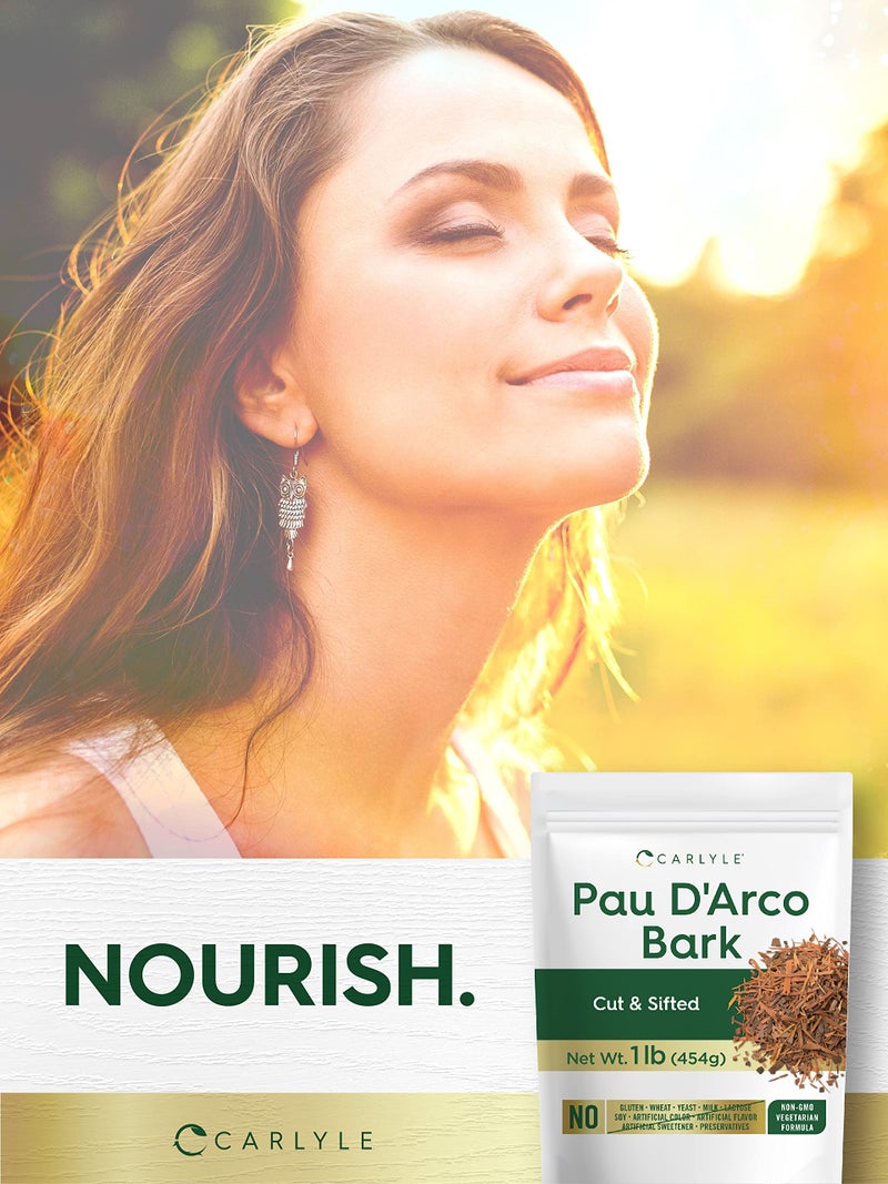 Carlyle PAU D'Arco Bark 1 lb Bag | Cut & Sifted | Vegetarian | Non-GMO, Gluten Free | Bulk Size - Image 5