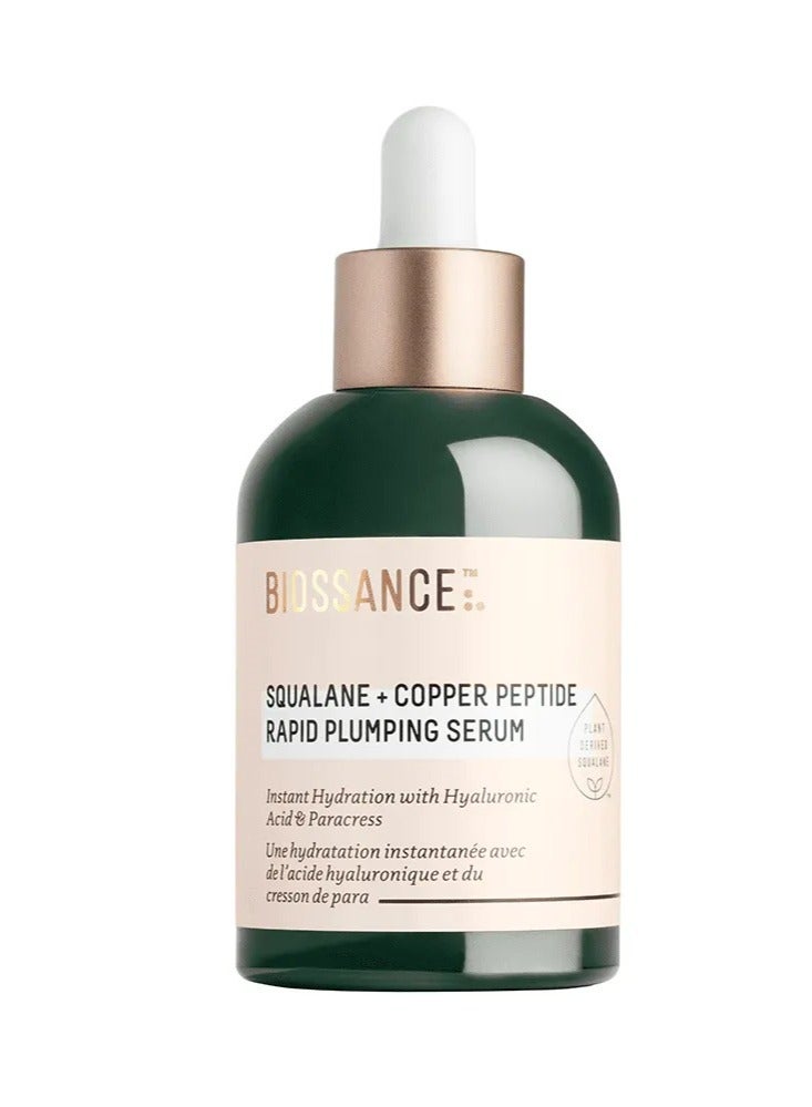 BIOSSANCE Squalane + Copper Peptide Rapid Plumping Serum - Image 1