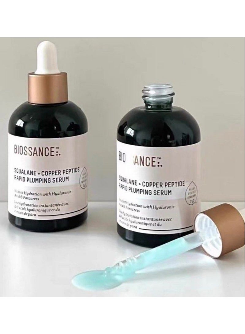 BIOSSANCE Squalane + Copper Peptide Rapid Plumping Serum - Image 3