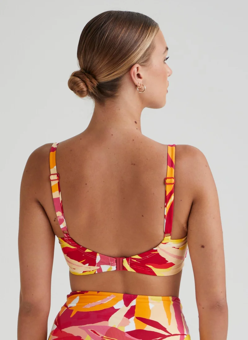 Matalan DD+ Multicoloured Print Smoothing Bikini Top