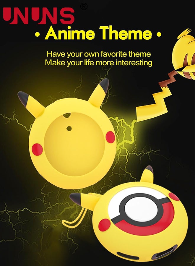 UNUNS حافظة من السيليكون لـ Poke Ball GO Plus+، حافظة مطاطية ناعمة لطيفة لـ Poke Ball GO Plus+، أصفر - Image 2