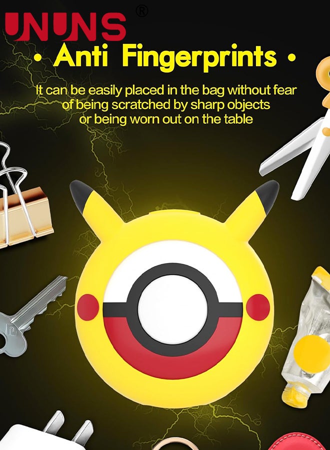 UNUNS حافظة من السيليكون لـ Poke Ball GO Plus+، حافظة مطاطية ناعمة لطيفة لـ Poke Ball GO Plus+، أصفر - Image 4