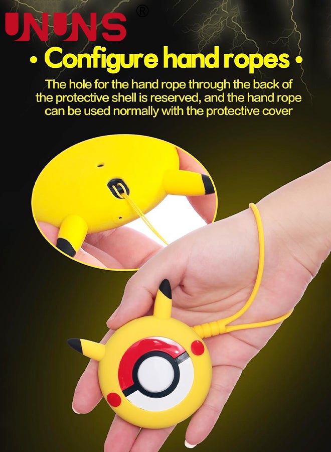 UNUNS حافظة من السيليكون لـ Poke Ball GO Plus+، حافظة مطاطية ناعمة لطيفة لـ Poke Ball GO Plus+، أصفر - Image 5