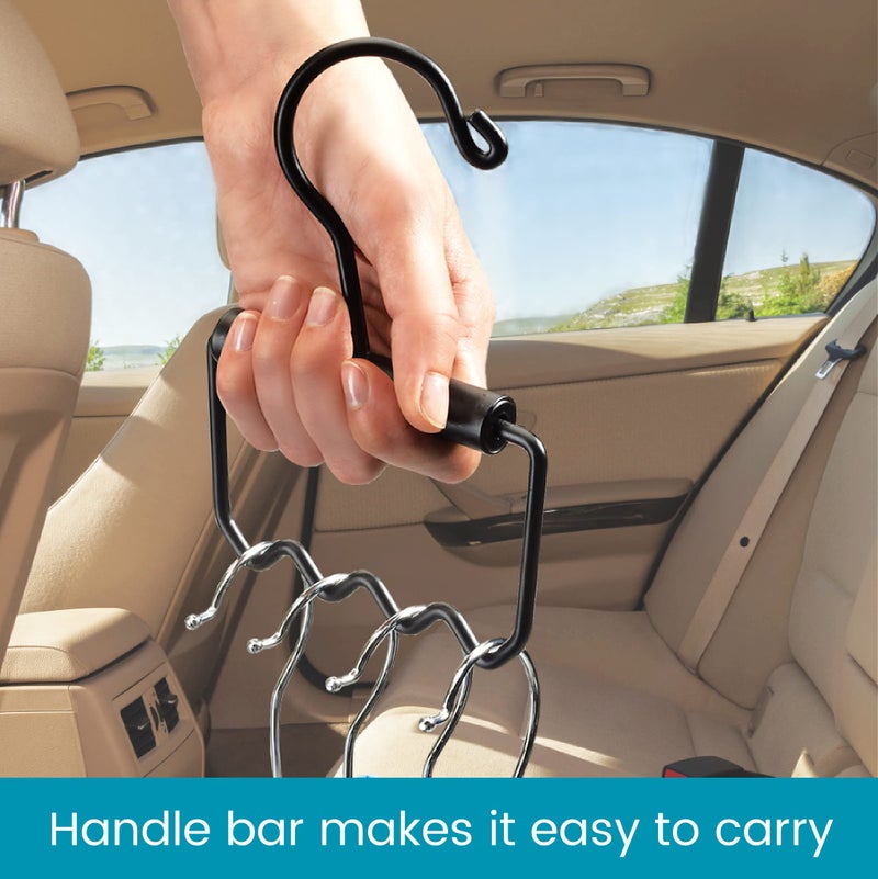 High Road Heavy Duty Car Clothes Hanger with Carry Handle and Hooks for Dry Cleaning, Moving and Road Trips - Image 4