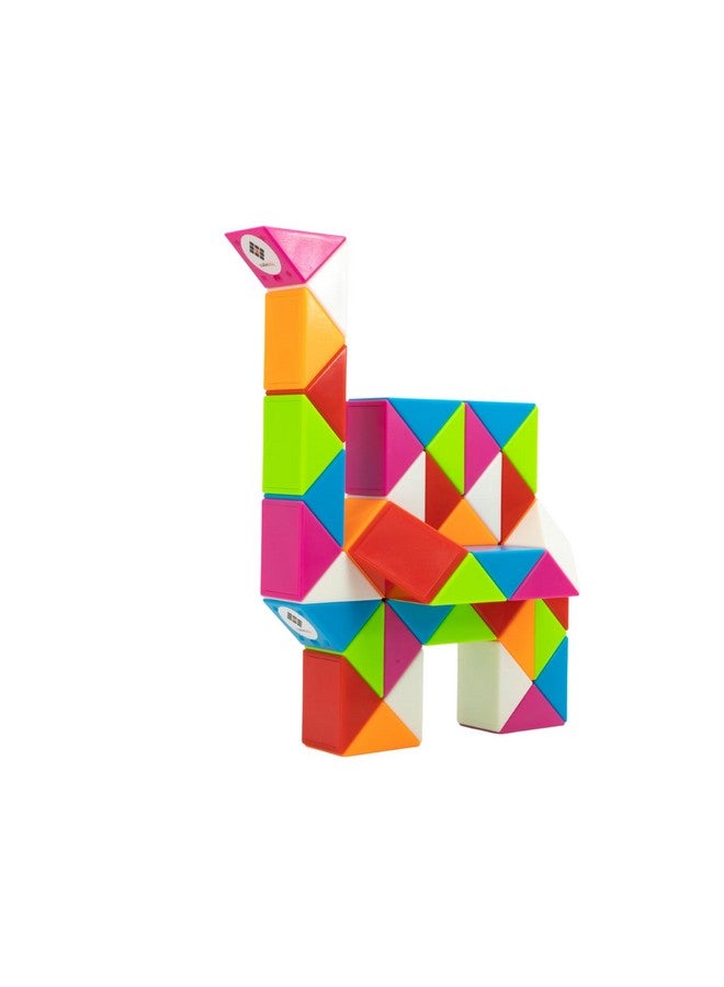 كوبليلو مكعب أحجية قوس قزح على شكل ثعبان سحري من كوبيليلو (48 إسفينًا) | لعبة ممتعة لتشكيل الأشكال باللف والدوران للأطفال والأولاد والبنات والكبار | لعبة متعددة الألوان لتخفيف التوتر | للأعمار من 3 سنوات فما فوق - Image 5