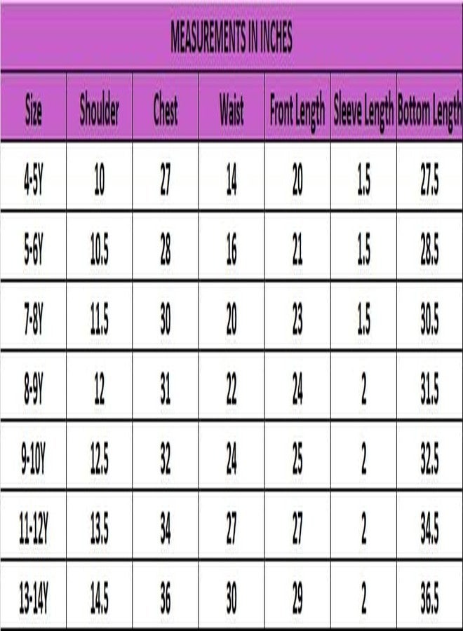 LILPICKS طقم شراة كورتا مستقيم مزين بنقوش عرقية مع شرابات للفتيات (مارون متعدد) (8-9 سنوات) - Image 2