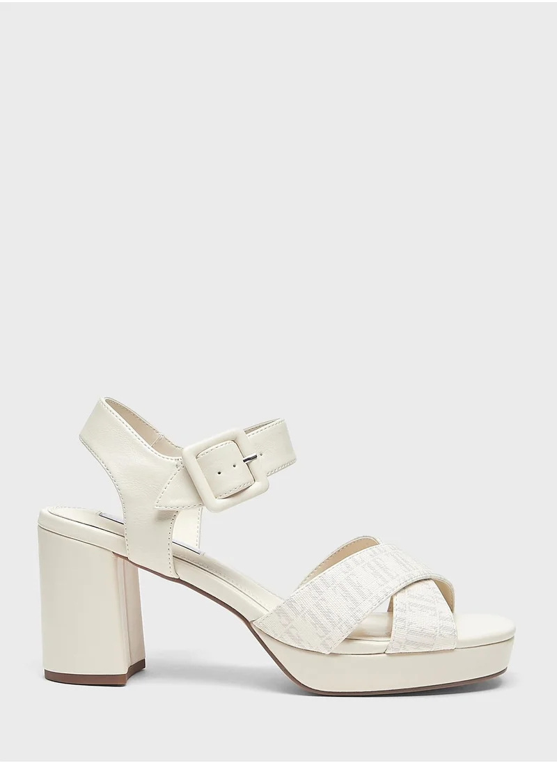 ELLE Multi Strap Block Heel Sandals