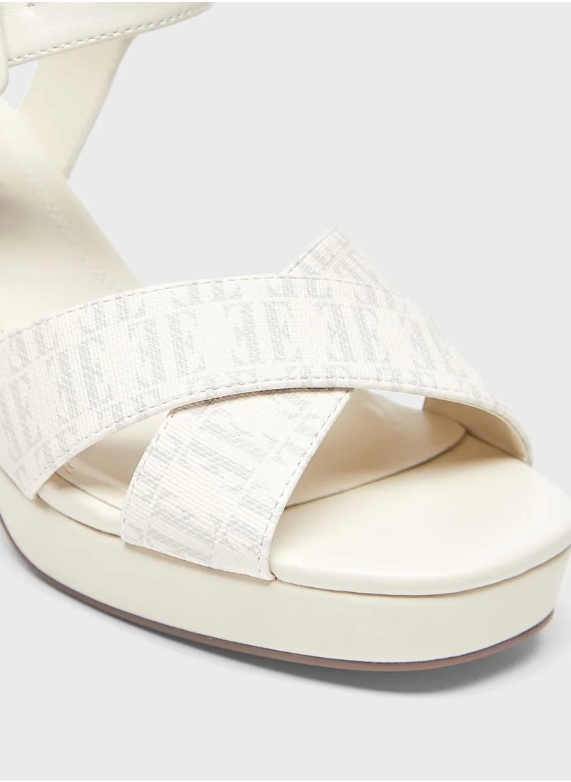 ELLE Multi Strap Block Heel Sandals