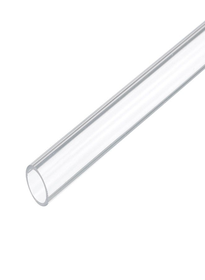 Rebower 12" Clear Plastic Rigid Pipe 12mm x 15mm(1/2" x 0.6") Acrylic Tube Round Polycarbonate Tubing, [for Plumbing, Hydraulics, Pneumatics, Aquarium, DIY] - Image 1