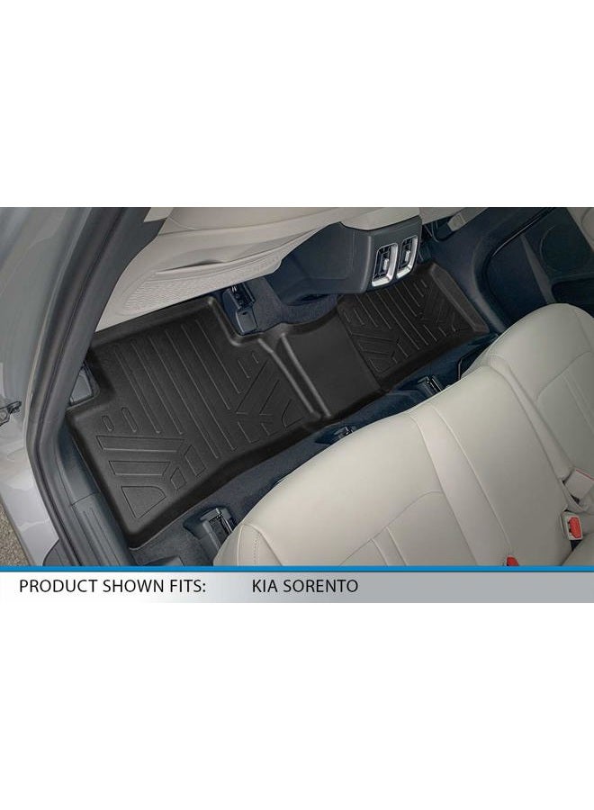 SMARTLINER All Weather Custom Fit 2nd Row Black Floor Mat Liner Set for 2021 Kia Sorento (Only Fits with 2nd Row Bench Seat) - Image 2