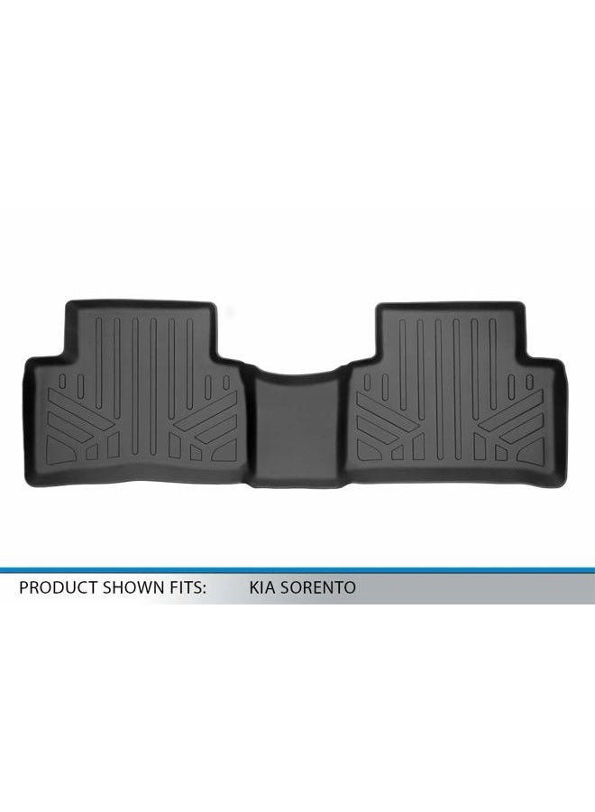 SMARTLINER All Weather Custom Fit 2nd Row Black Floor Mat Liner Set for 2021 Kia Sorento (Only Fits with 2nd Row Bench Seat) - Image 3