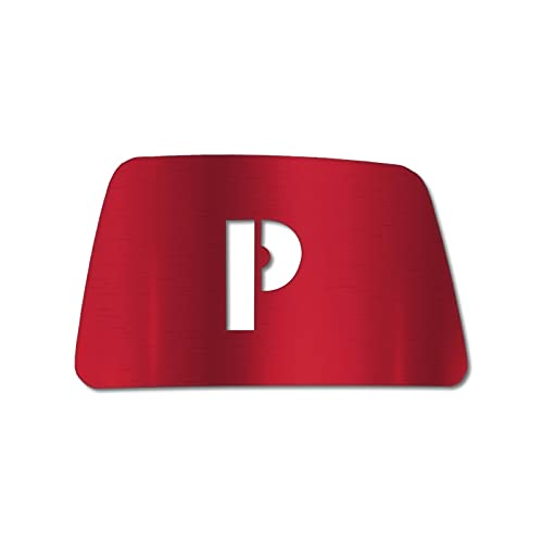 x xotic tech Xotic Tech Gear Shift Knob P Parking Button Cover Trim Compatible with BMW 1 2 3 4 5 7 X3 X5 X6 Series (Red – Style A) - Image 3