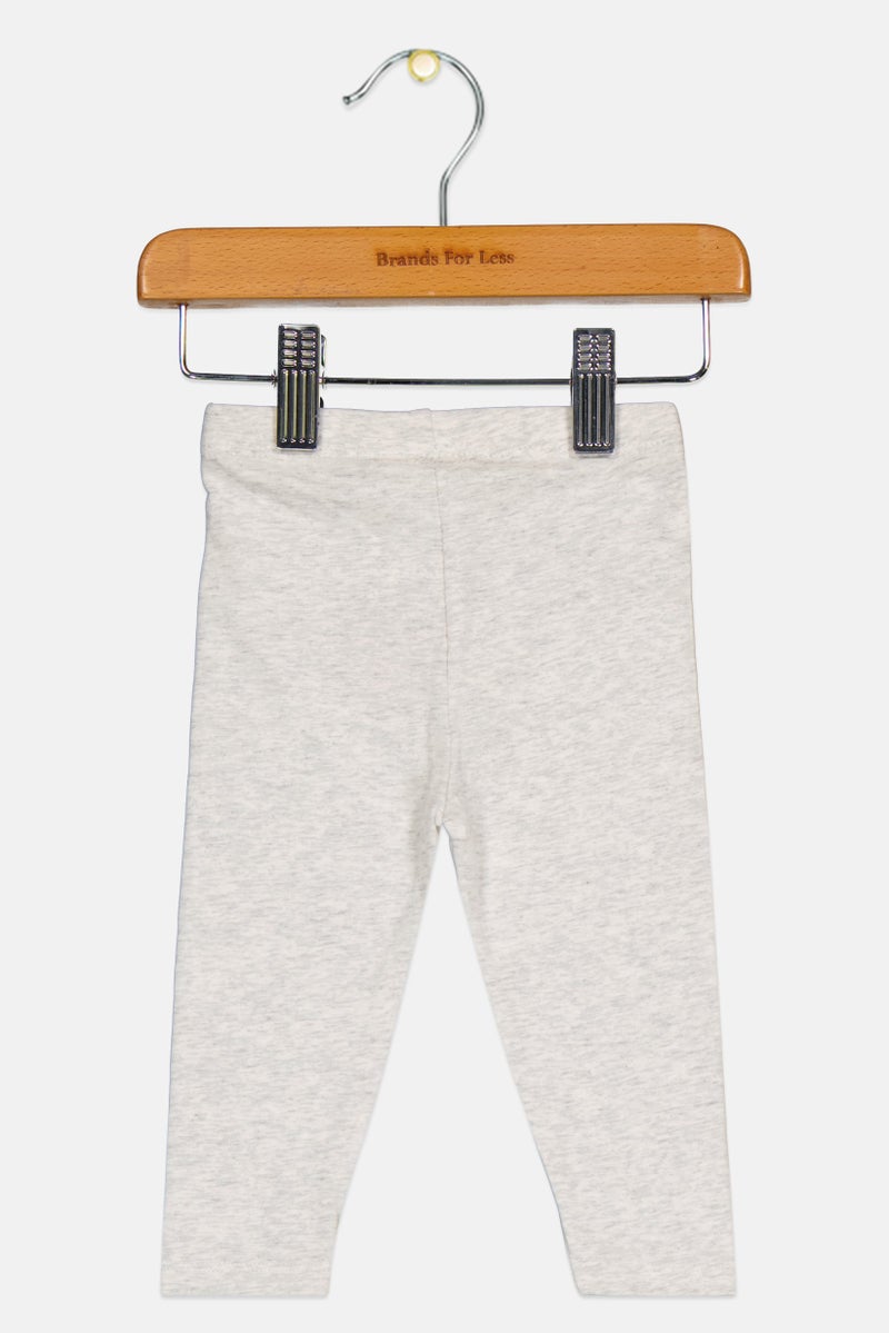 Fox Toddlers Girl Heather Pull On Leggings, Grey - Image 2
