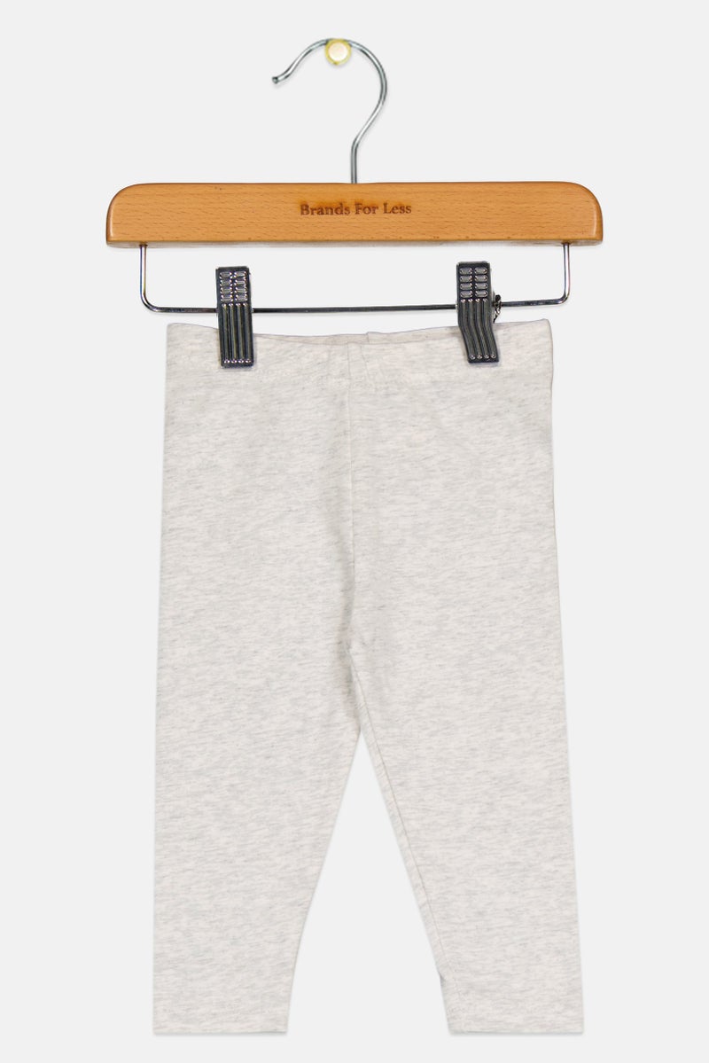 Fox Toddlers Girl Heather Pull On Leggings, Grey - Image 1