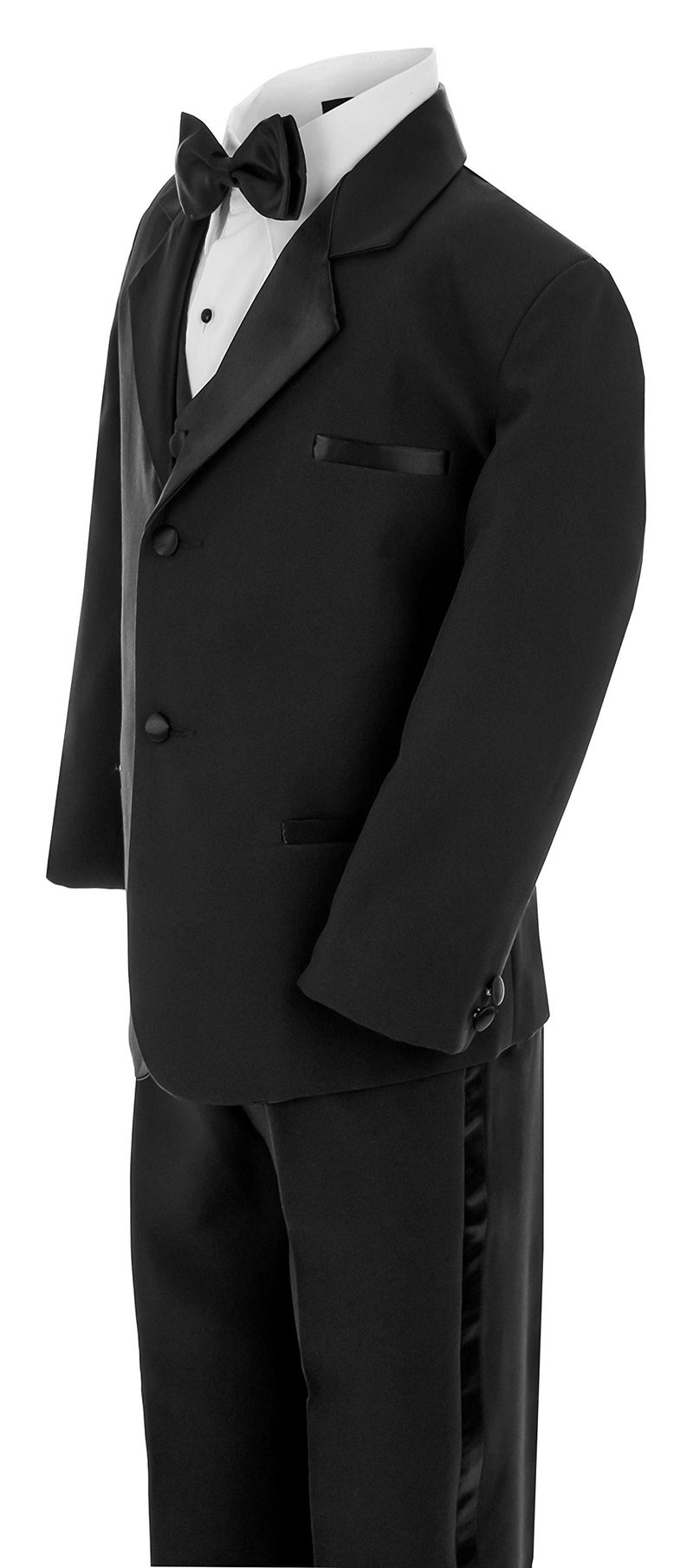 Gino Giovanni GN210 Boy's Formal Dresswear Tuxedo Set Black 14 - Image 2