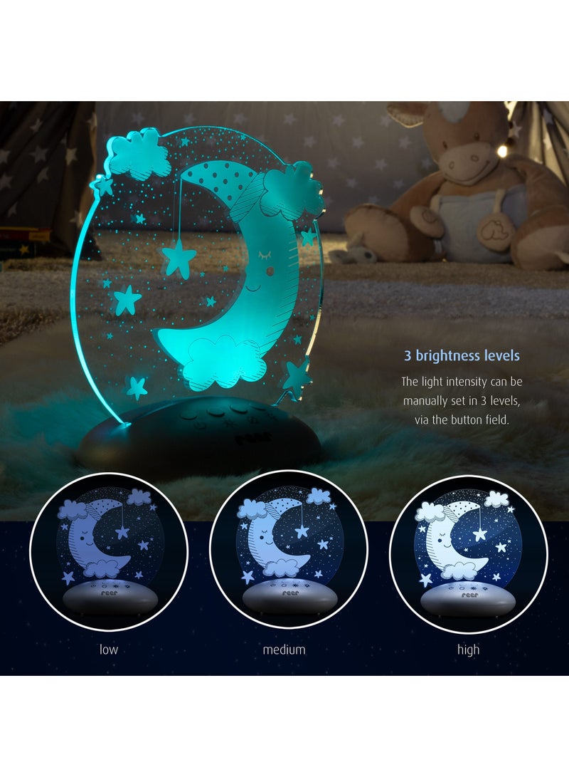REER ColorLumy Moon calming light, "Moon" Night Light For Children With Acrylic Glass, Color Change, Three Brightness Levels - Image 5