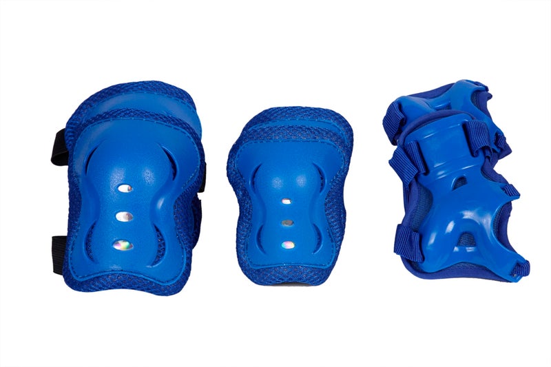 AIRAVAT Skating Guard, Cycling Protection Set, Protective Skating Guard Kit, Multi Sport Gear with 1 Pair Knee Support, Elbow Support, Palm Support (Medium - 7 Year to 12 Year, Blue Color) - Image 1